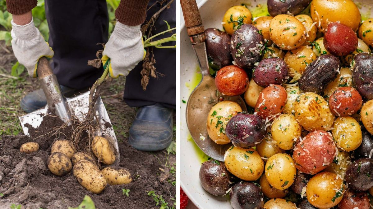 Backyard Potato Harvest for Homemade Comfort Dishes
