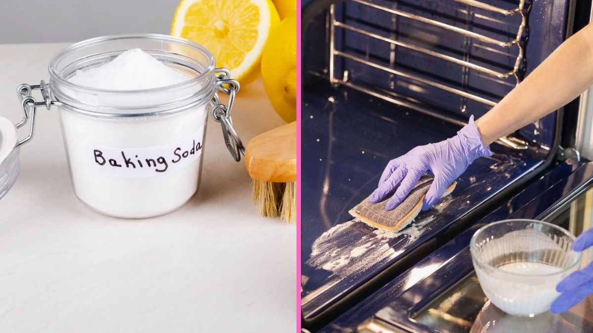 I cleaned my oven with baking soda paste and no chemicals were needed